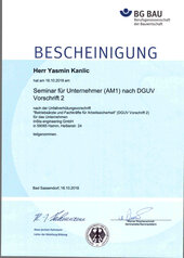Seminar für Unternehmer (AM1) nach DGUV Vorschrift 2